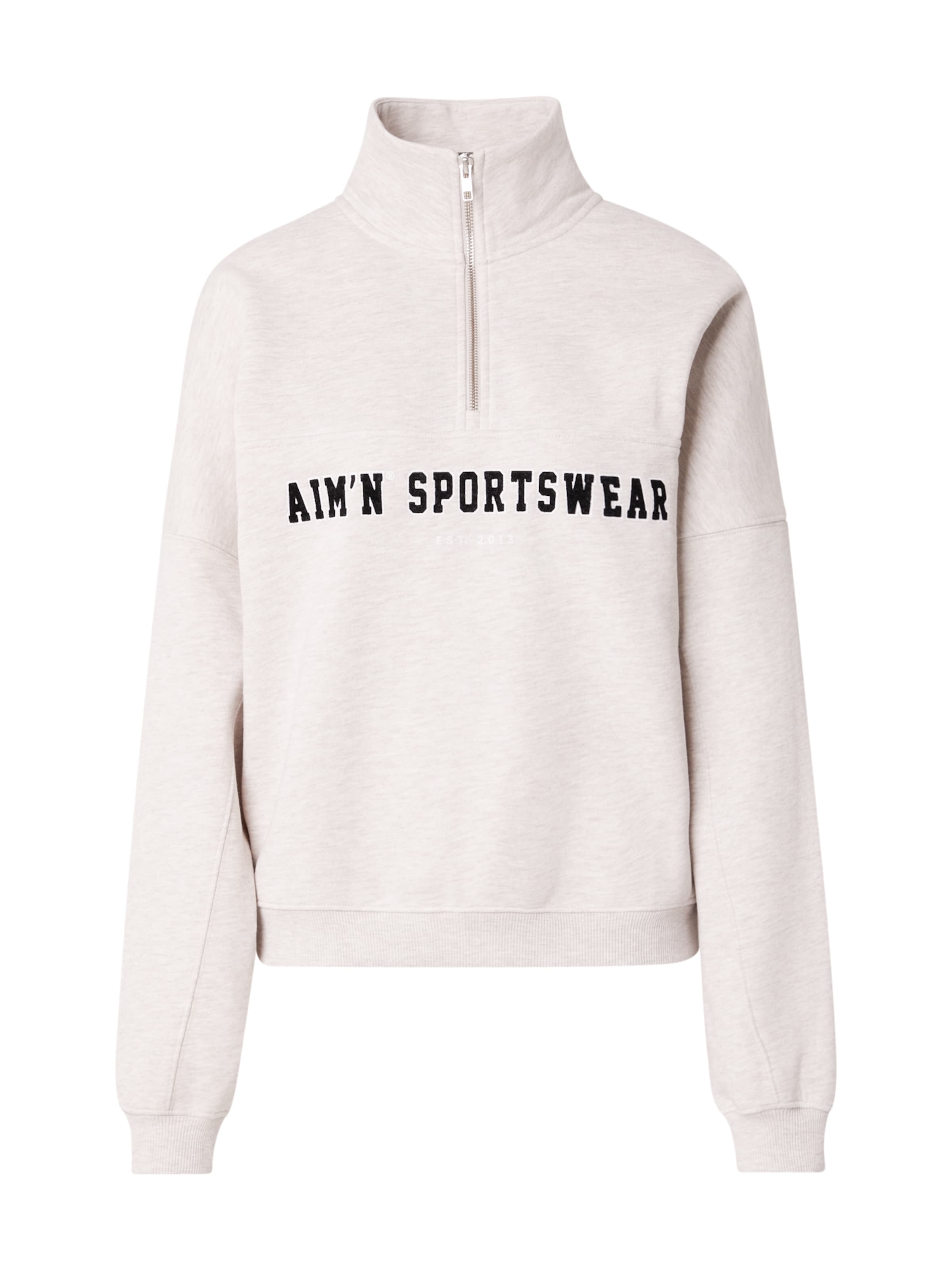 Felpa sportiva 'Varsity' di Aim'n in beige: frontale