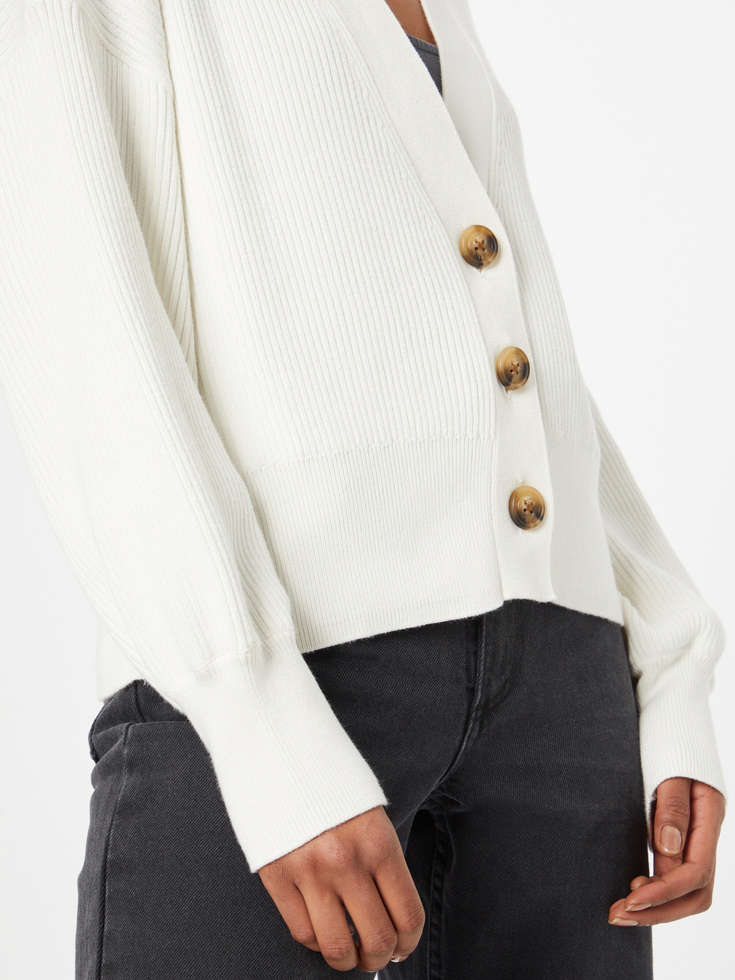 EDC BY ESPRIT Knit Cardigan in White 