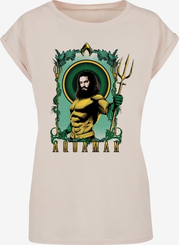 ABSOLUTE CULT T-Shirt 'Aquaman - Trident' in Weiß: predná strana