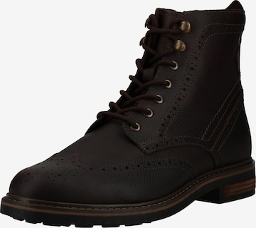 CLARKS Lace-Up Boots 'Newford' in Brown: front