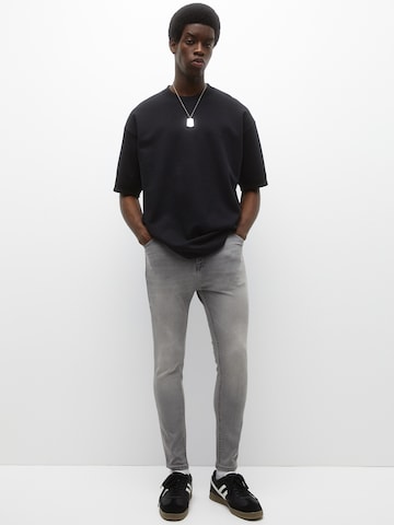 Pull&Bear Дънки Tapered Leg Дънки в сиво