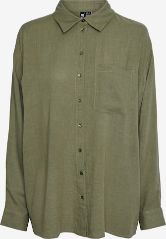 Camicia da donna 'PCPia' di PIECES in verde: frontale
