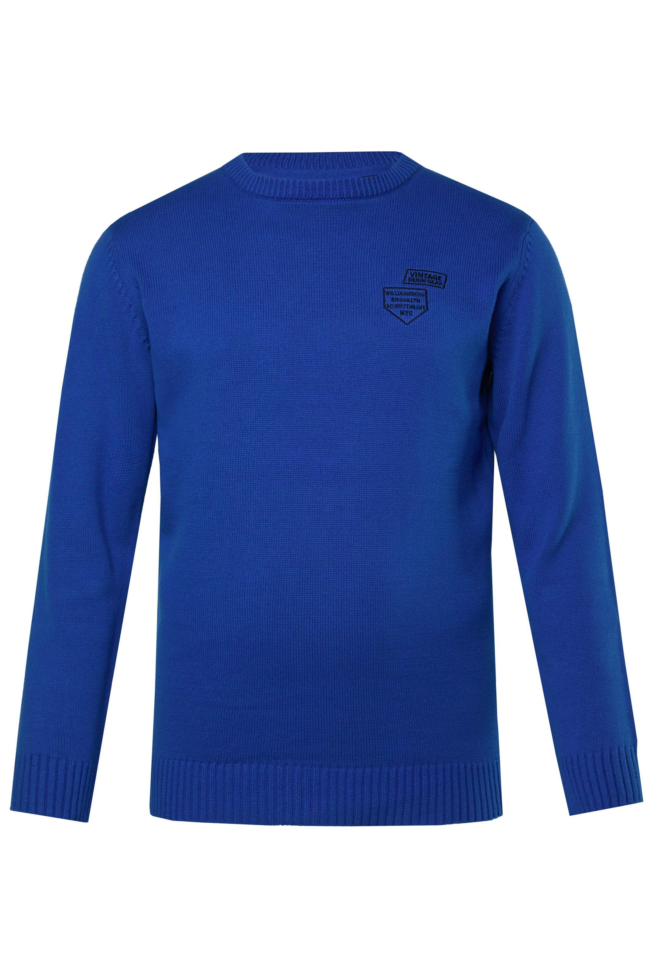 Men Plus Pullover in Blau: Vorderseite