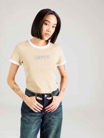 LEVI'S ® Тениска 'Graphic Mini Ringer' в бежово: отпред