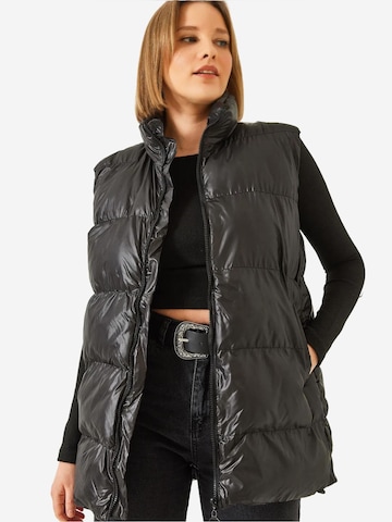 Gilet Bianco Lucci en noir : devant