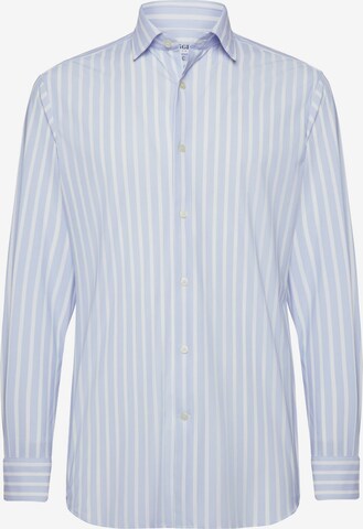 Coupe regular Chemise Boggi Milano en bleu : devant