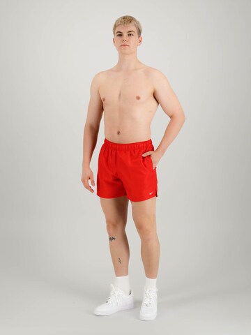 Nike Swim Regular Athletic Swim Trunks in Red