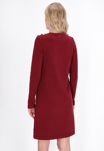 Robes en maille 'Classic' DreiMaster Klassik en rouge