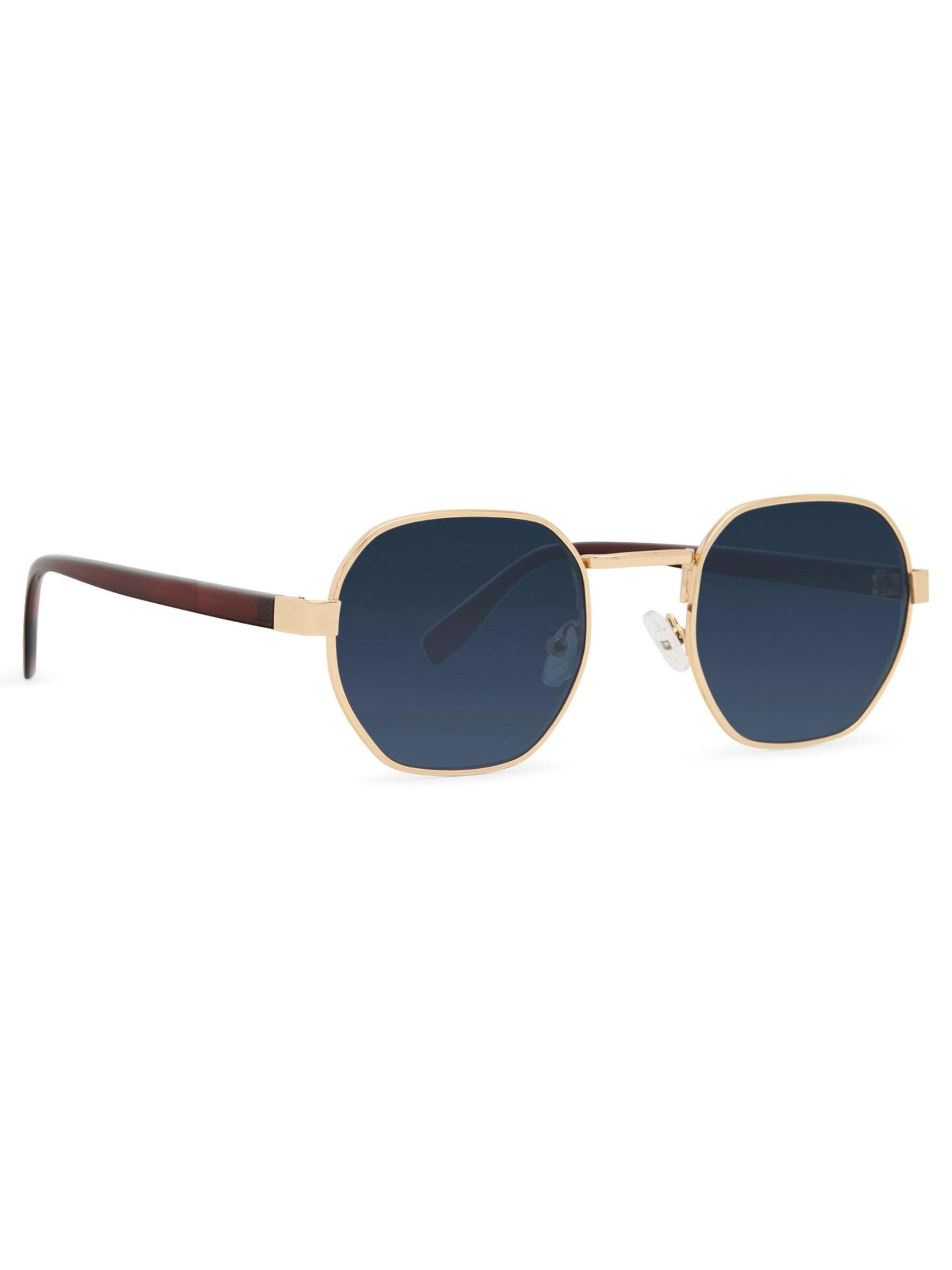 Lunettes de soleil 'Solo-Solis Classic Hexagon Sonnenbrille' Maxte en bleu