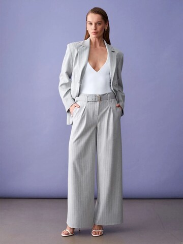 Dilvin Wide leg Pants in Grey