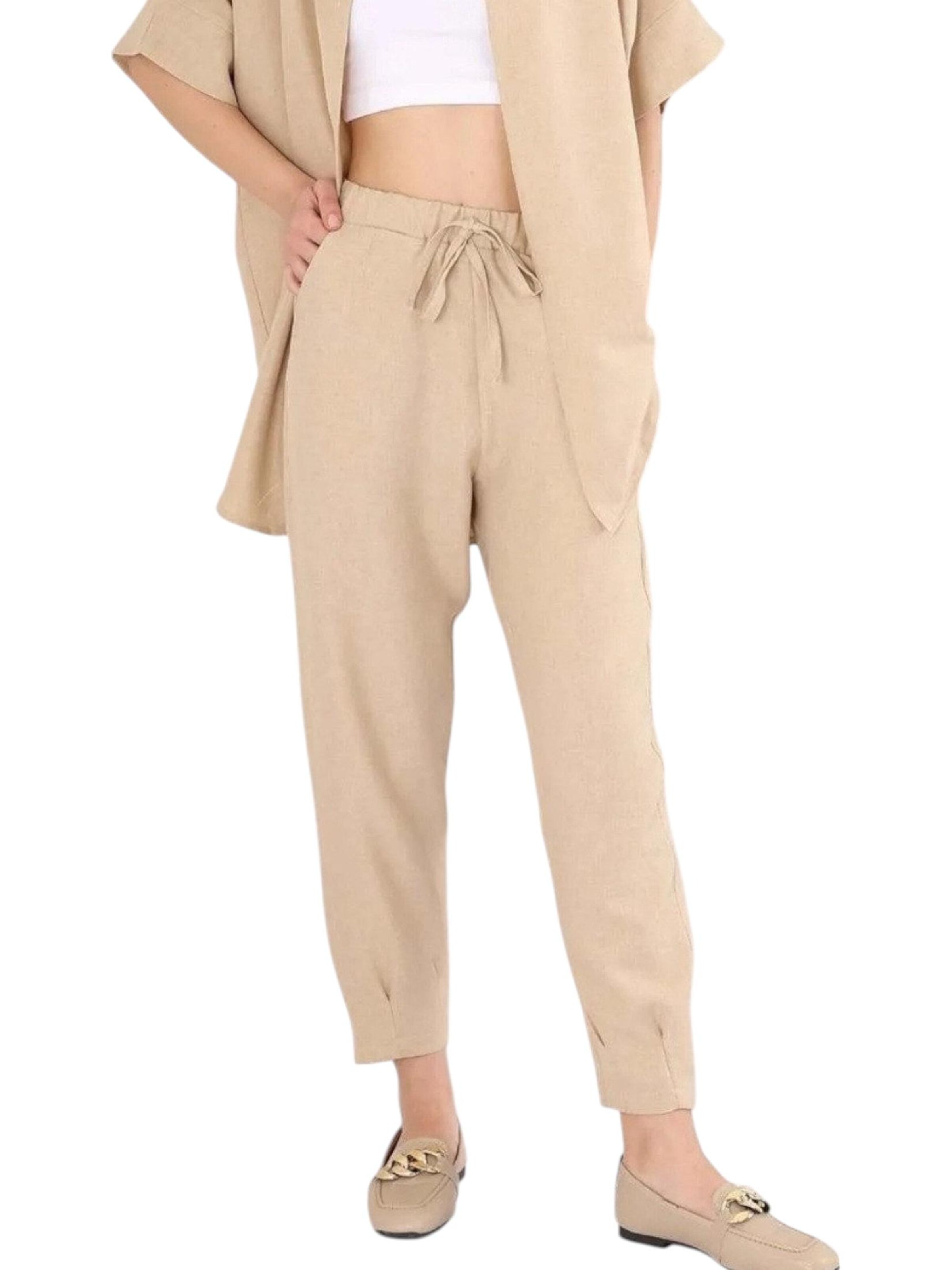 fashionshowcase Regular Pants 'ELIN' in Beige