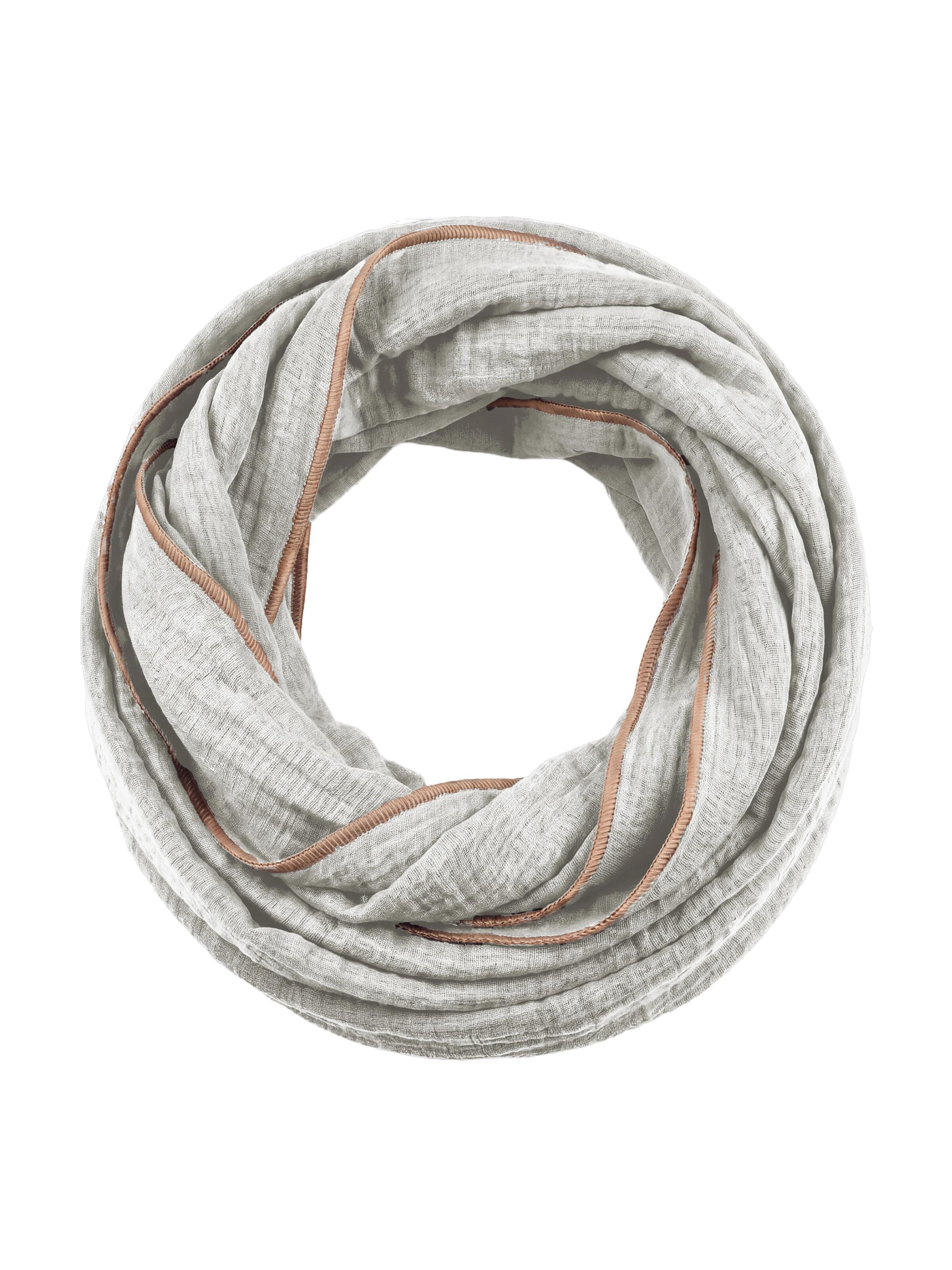 wundabaa Tube Scarf 'mus melange 73x65' in Beige: front
