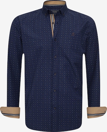 Camicia 'Athor' di Sir Raymond Tailor in blu: frontale