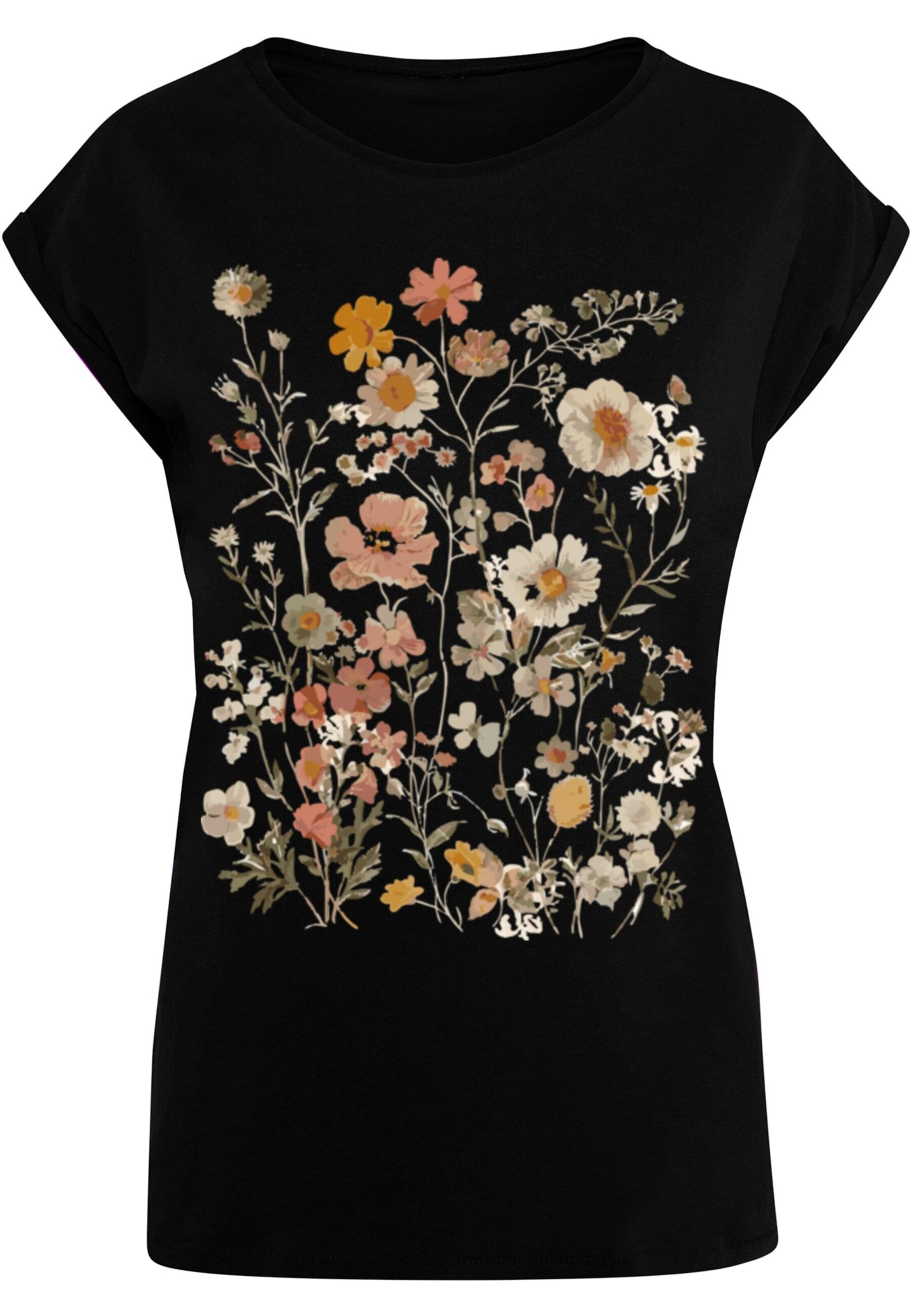 Cloud5ive Shirt '77 Botanical' in Zwart: voorkant