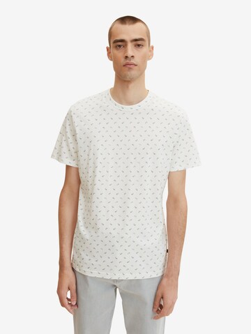 T-Shirt TOM TAILOR en blanc : devant