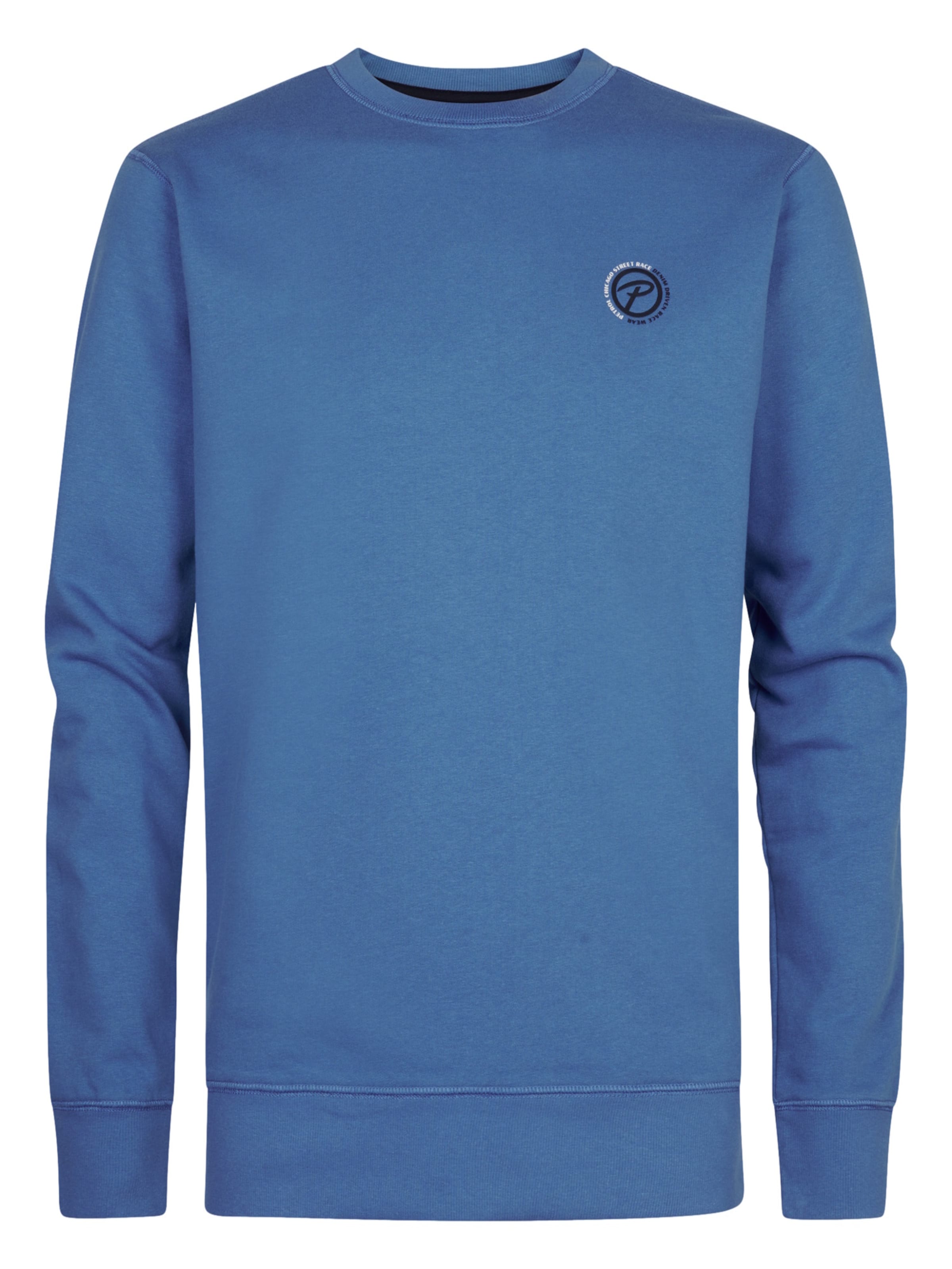 Sweat-shirt Petrol Industries en bleu : devant