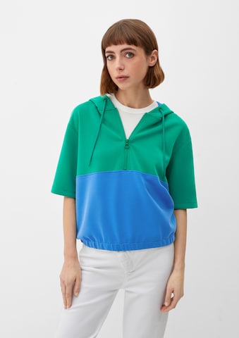 s.Oliver Sweatshirt in Grün: Vorderseite
