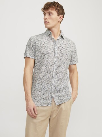 JACK & JONES Slim fit Overhemd 'Summer' in Wit: voorkant