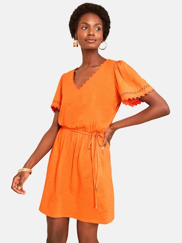 Robe love & roses en orange : devant