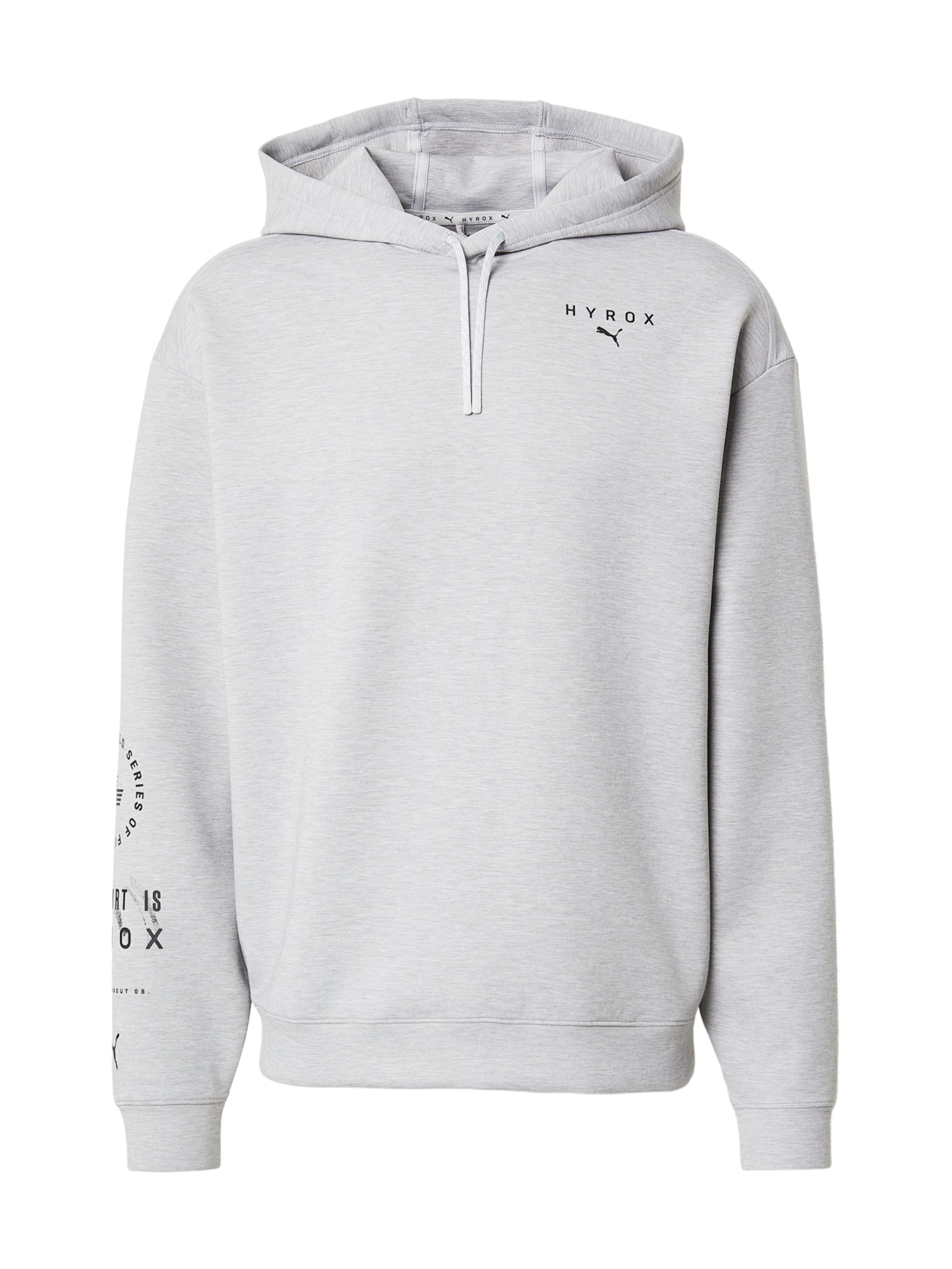 PUMA Спортивный свитшот 'PUMA X HYROX CLOUDSPUN' в Серый: спереди