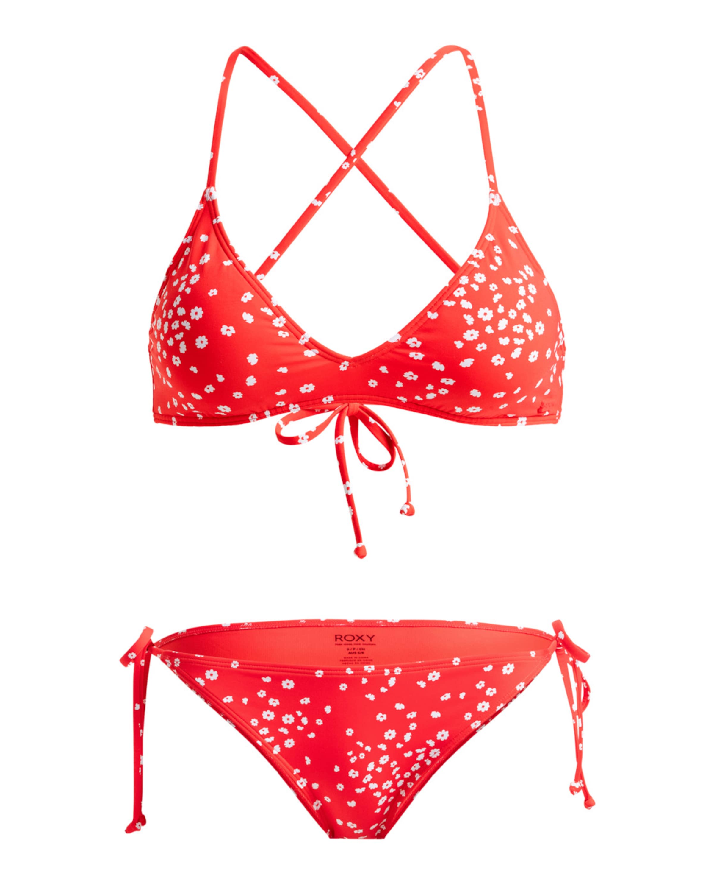 ROXY Bustier Bikini in Rood: voorkant