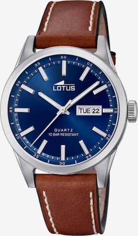 Lotus Analoog horloge 'Chronograph Classics Belt' in Blauw: voorkant