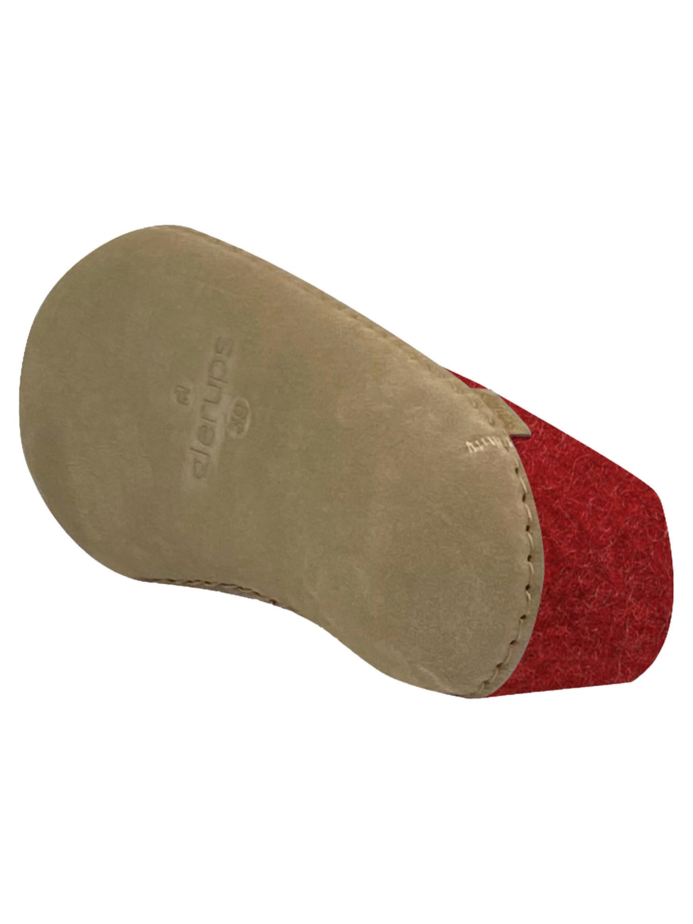 Glerups Slipper 'Ledersohle' in Red