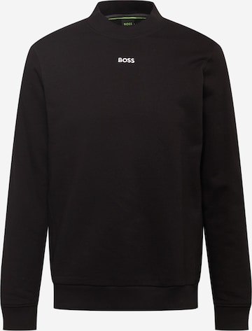 BOSS Green Sweatshirt 'Salbock' in Black: front