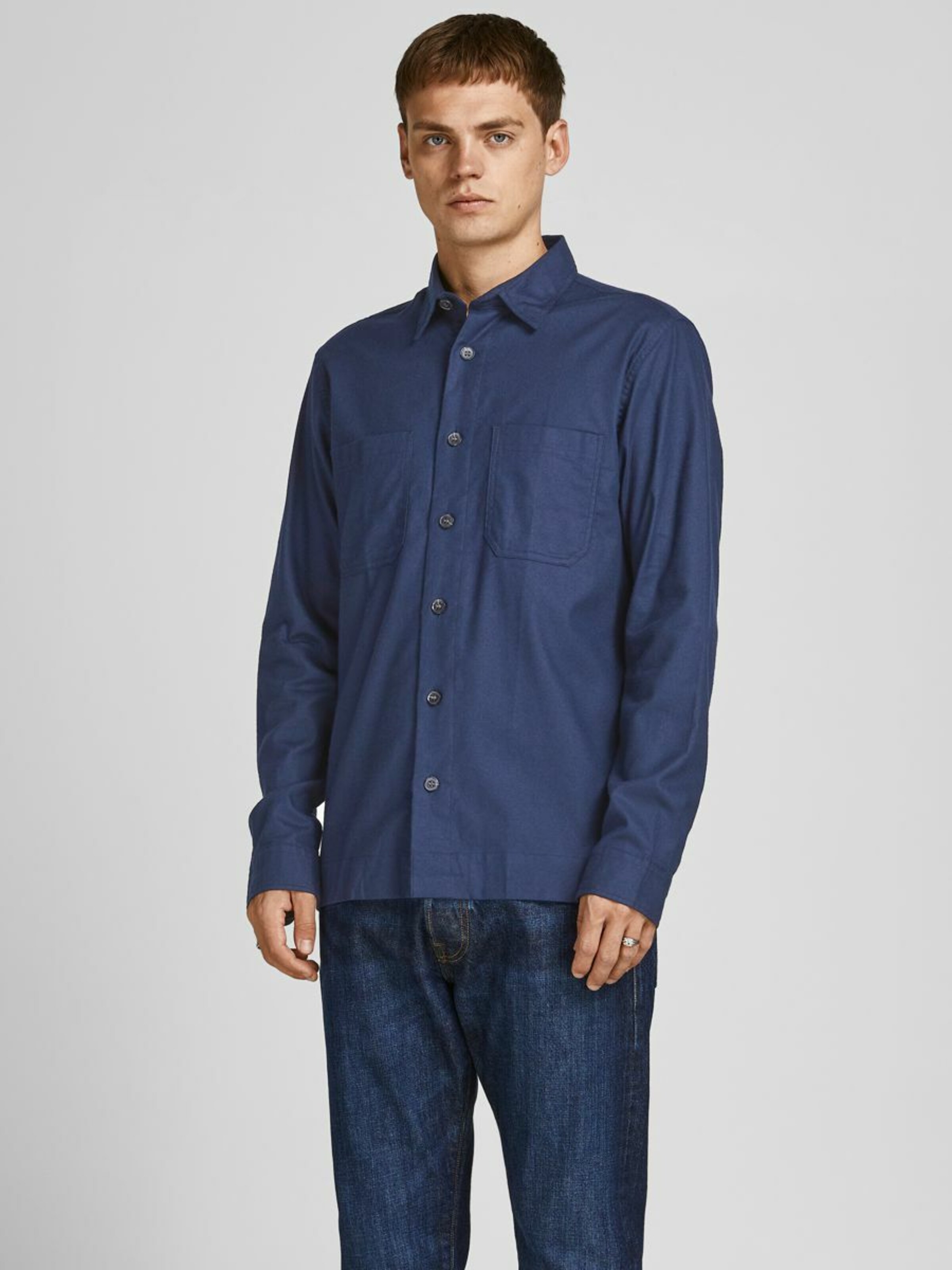 Männer Hemden JACK & JONES Hemd in Dunkelblau - BN68612 Männer Hemden JACK & JONES Hemd in Dunkelblau - BN68612