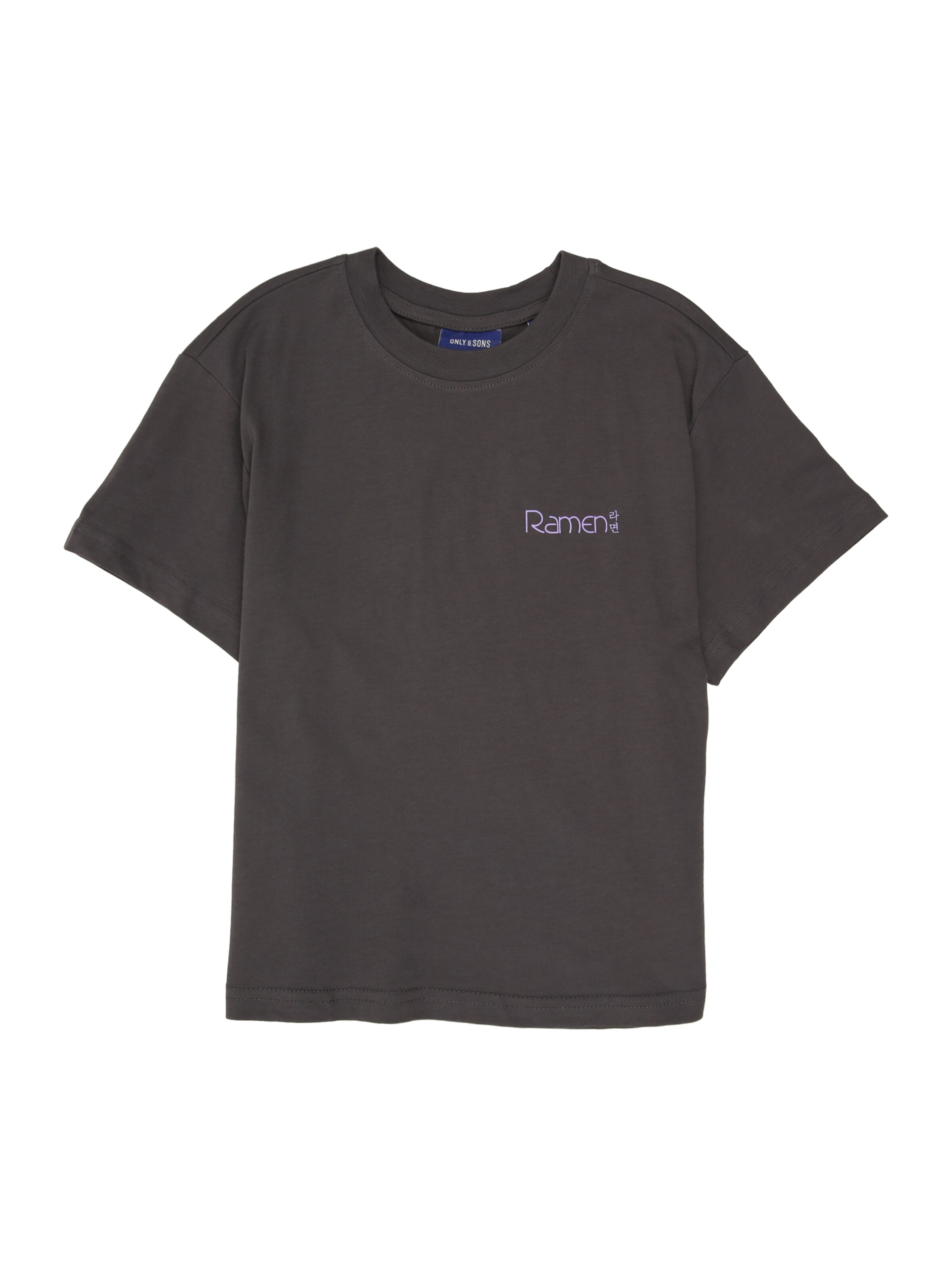 Only & Sons Junior Shirt 'OSJCOLE FOOD' in Grijs: voorkant