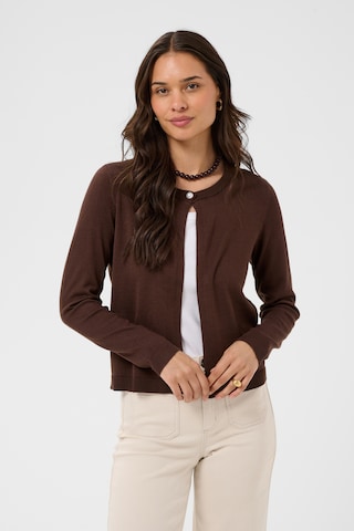 Cardigan Kaffe en marron : devant