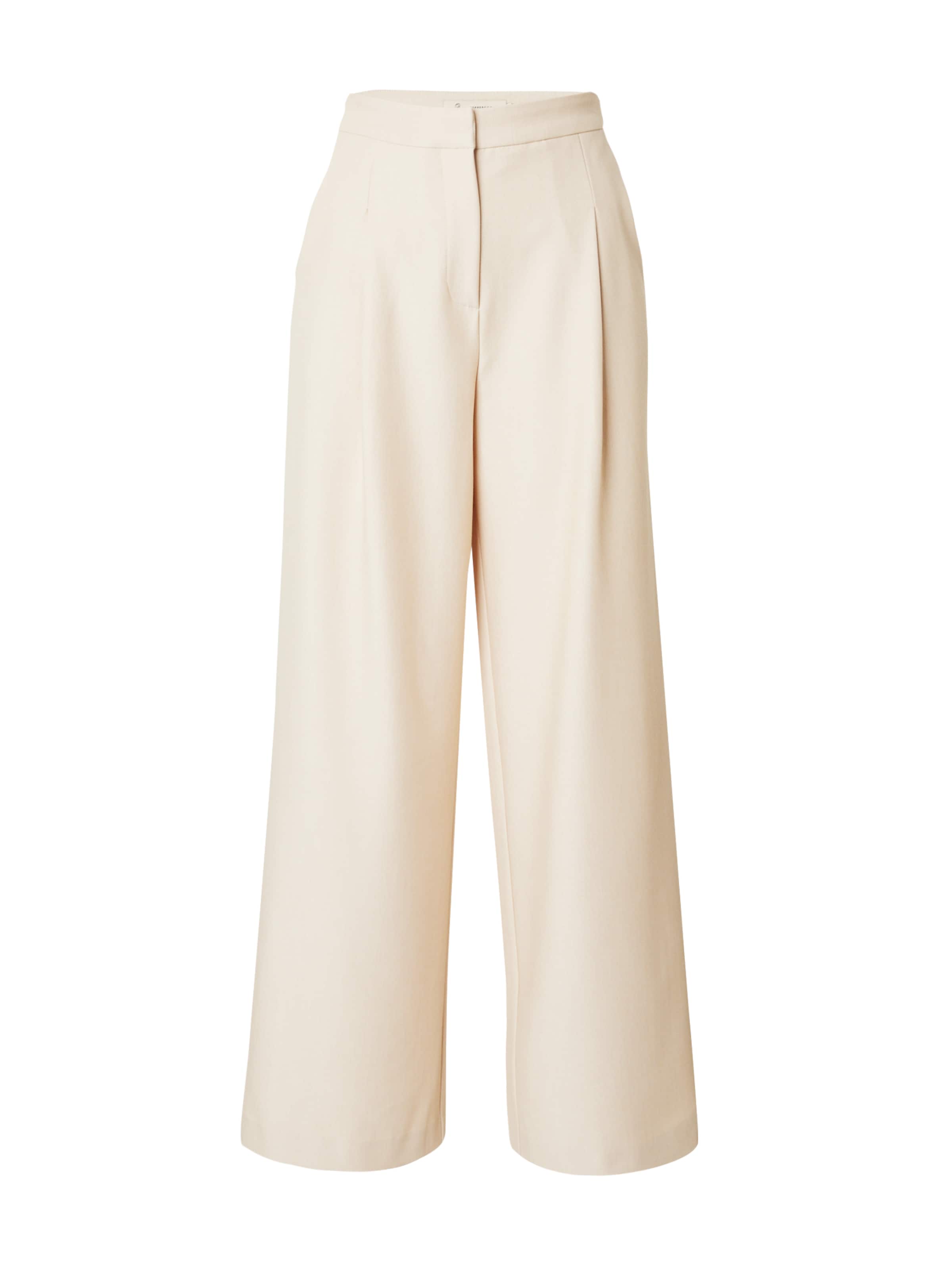 Peppercorn Wide leg Pleat-front trousers 'Tashia' in Beige: front