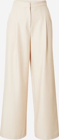 PeppercornWide Leg/ Široke nogavice Hlače s naborima 'Tashia' - bež boja: prednji dio
