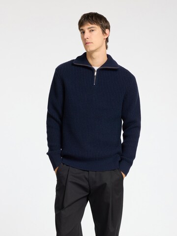 SELECTED Trui in Blauw: voorkant