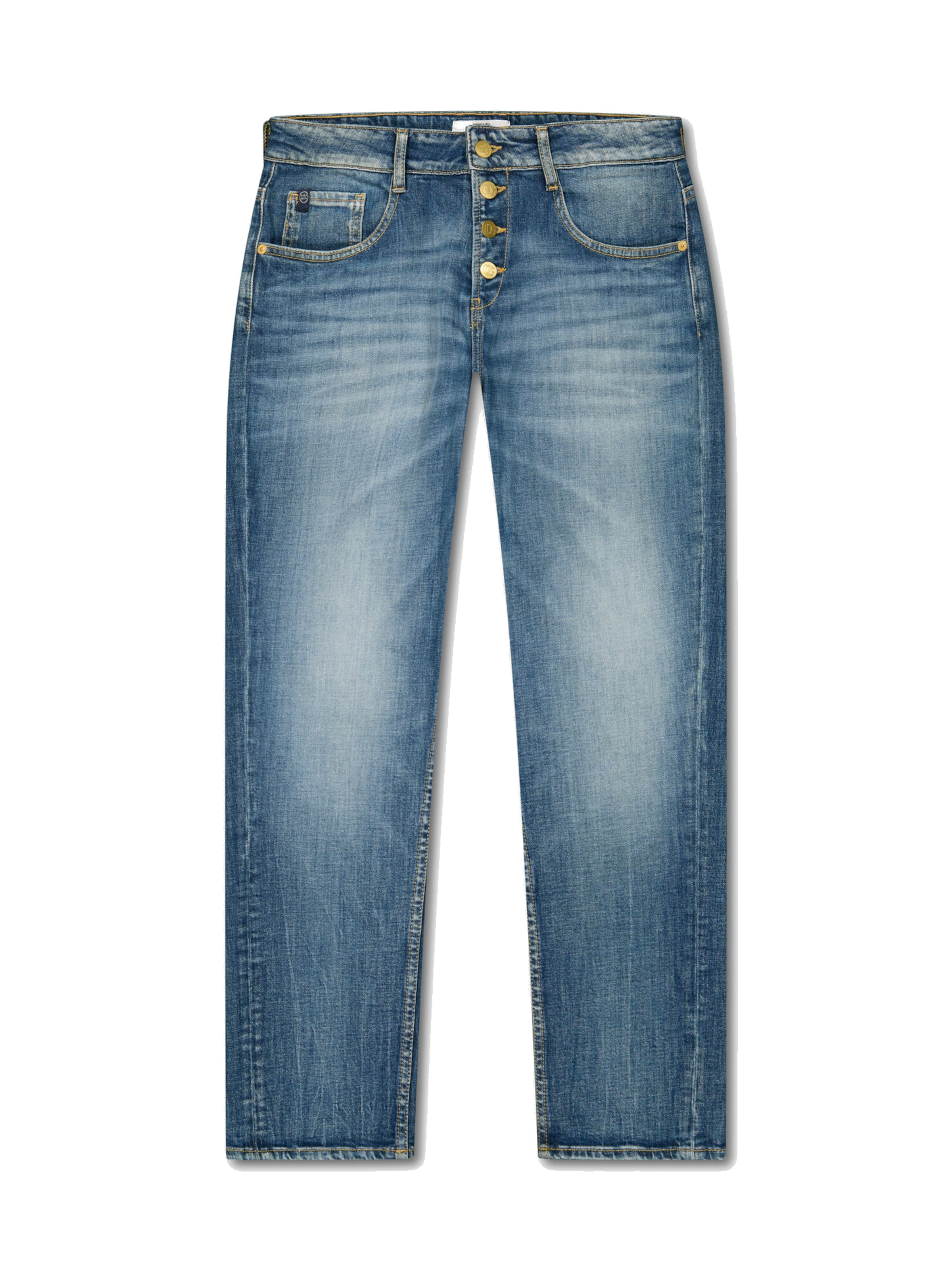 Le Temps Des Cerises Regular Jeans in Blauw: voorkant