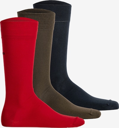 HUGO Socken in dunkelblau / braun / rot, Produktansicht