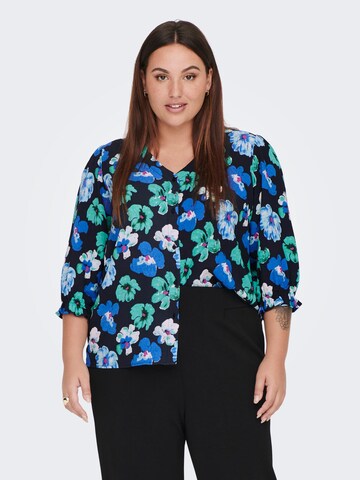 ONLY Carmakoma Blouse 'Arwen' in Zwart: voorkant