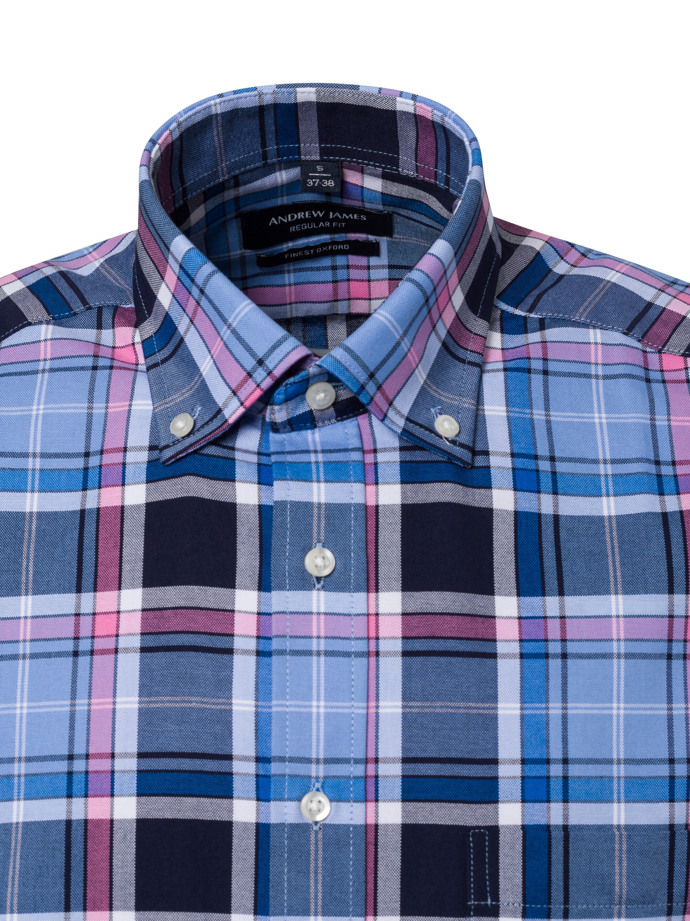 Andrew James Regular fit Button Up Shirt in Blue