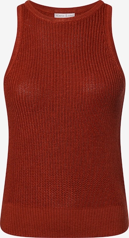 Marie Lund Knitted Top in Brown: front