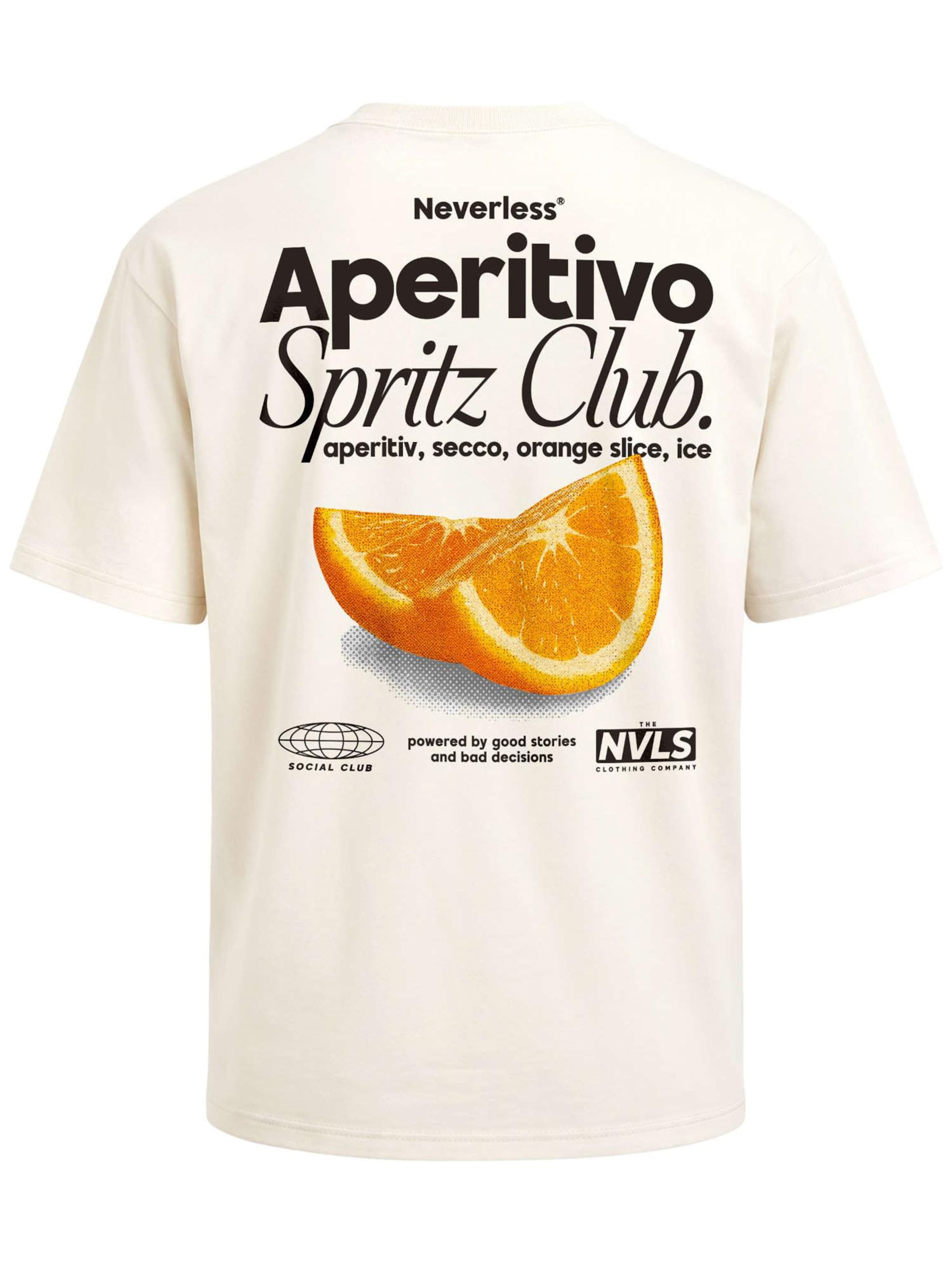 Neverless Shirt 'Aperitivo'‌‌ in Beige: Vorderseite