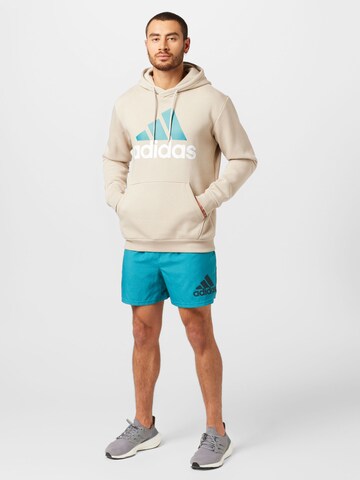 ADIDAS SPORTSWEAR Athletic Sweatshirt 'Essentials Fleece Big Logo' in Beige