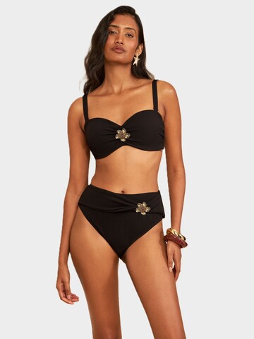 love & roses T-Shirt Bikinitop in Schwarz: Vorderseite