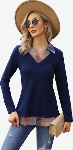 Yesfashion Blouse in Blue: front