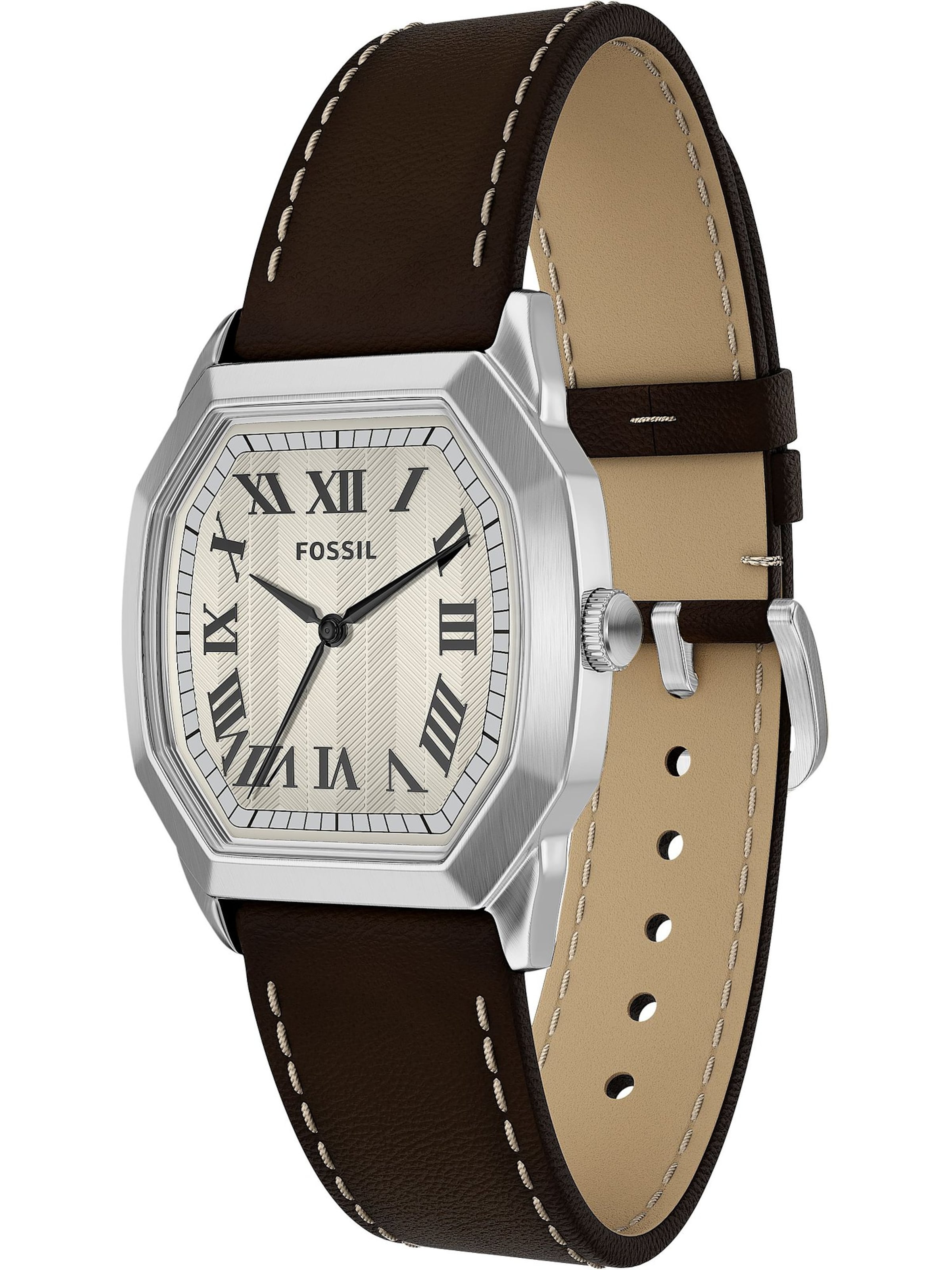 FOSSIL Analogové hodinky 'Harlow' – hnědá: přední strana
