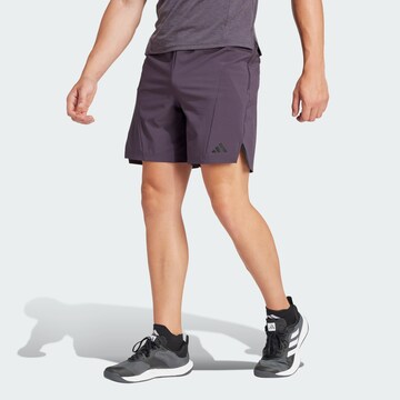 ADIDAS PERFORMANCE Regular Workout Pants in Purple: front