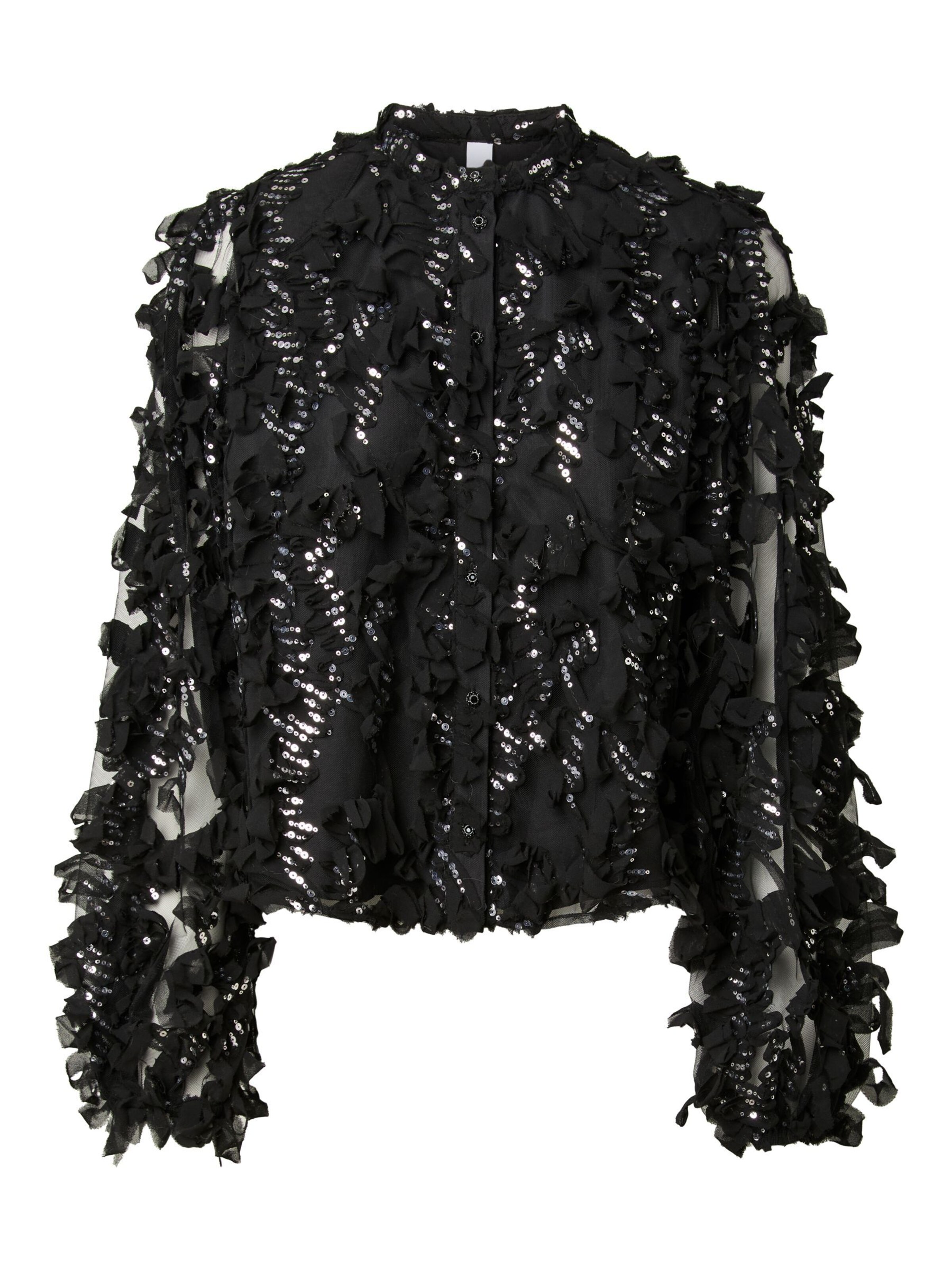 YAS - Blusa 'ABELONE' en negro: frente