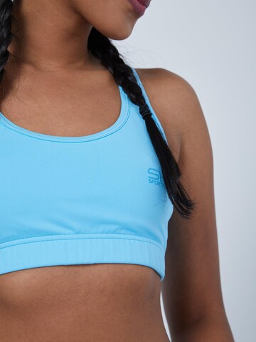 SPORTKIND Bustier Sport bh 'Wide Straps' in Blauw