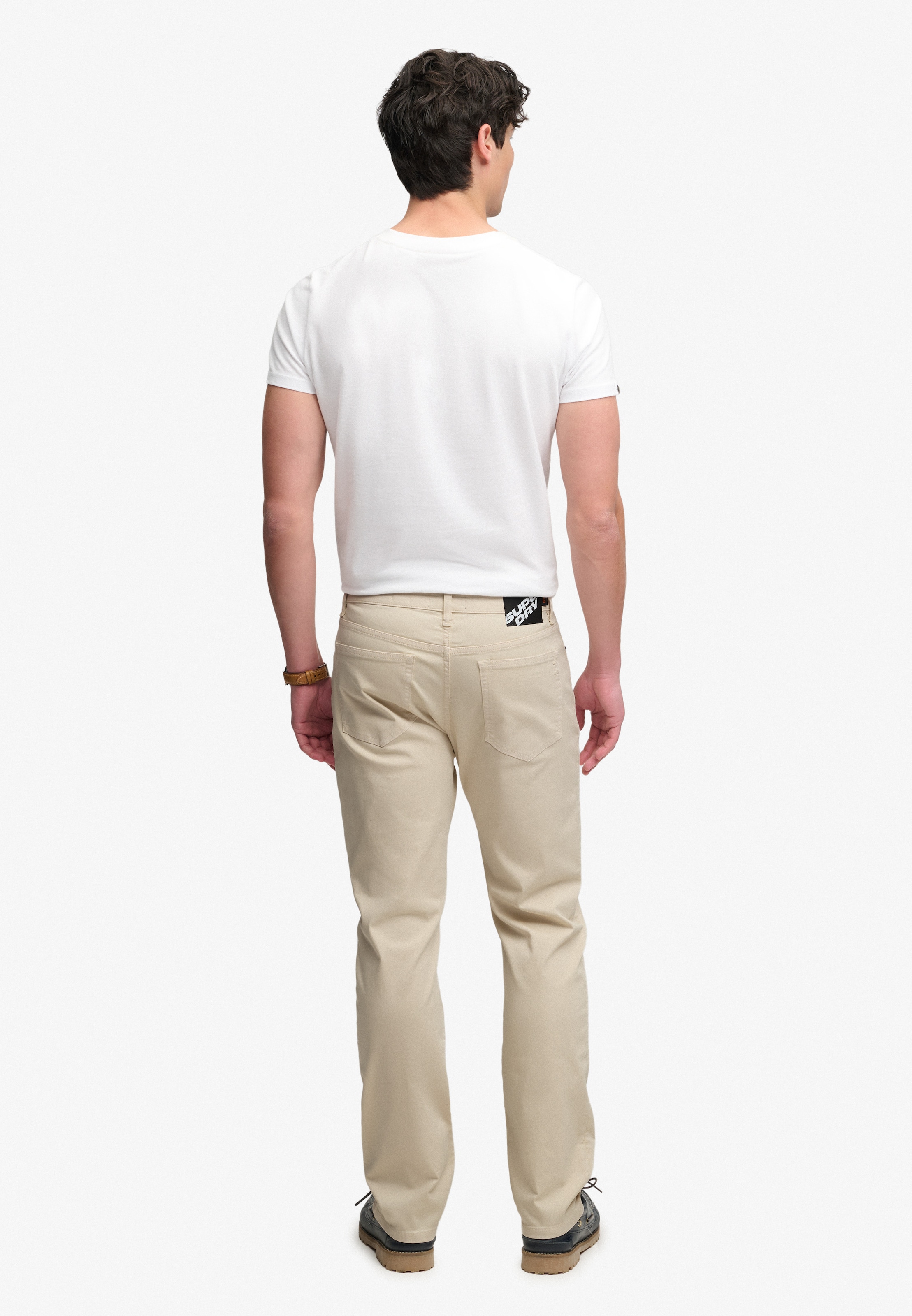Coupe slim Pantalon Superdry & Co en marron