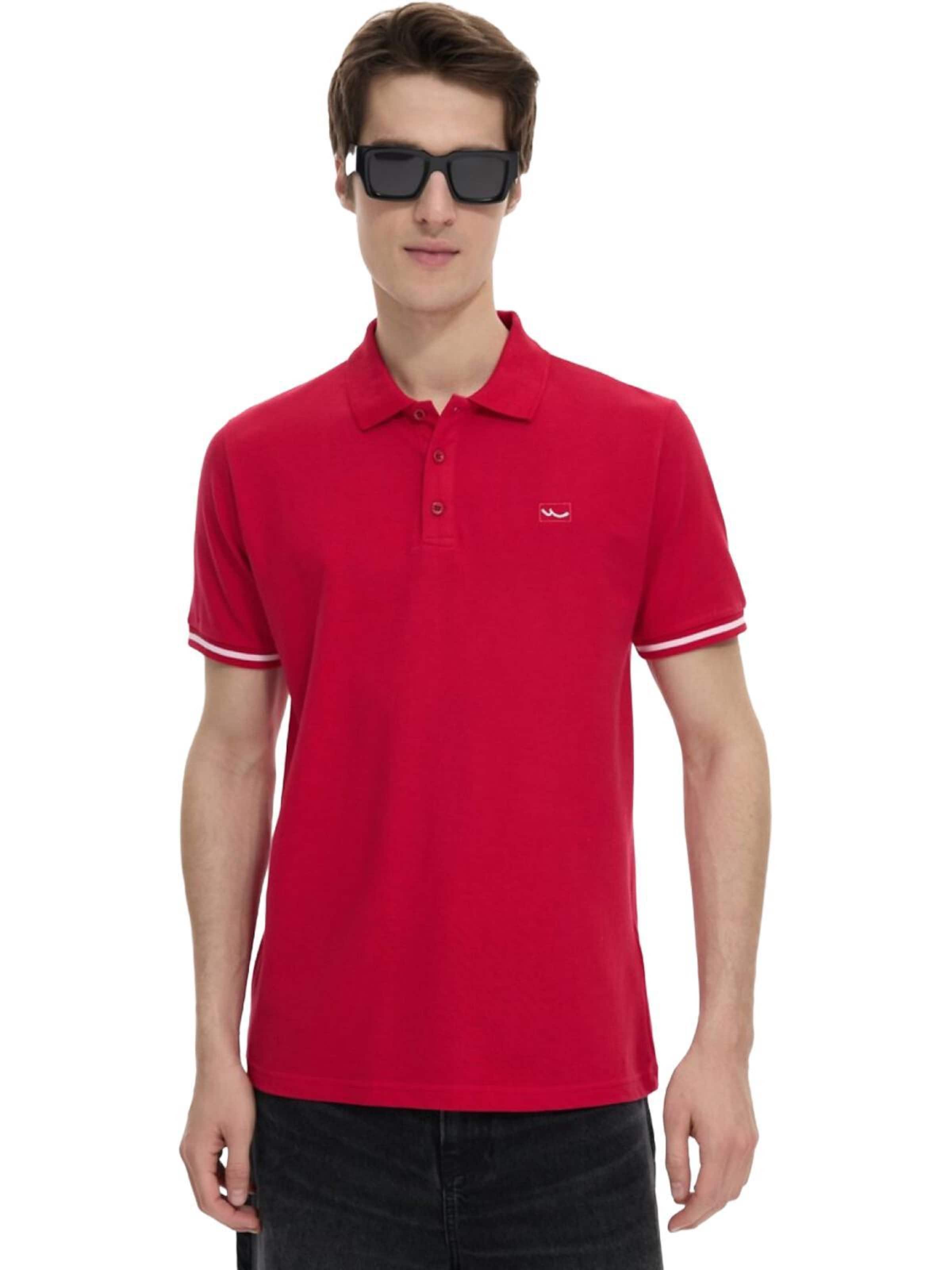 Maglietta 'LTB Jeans Herren-Polohemd mit Knöpfen' di LTB Jeans in rosso: frontale