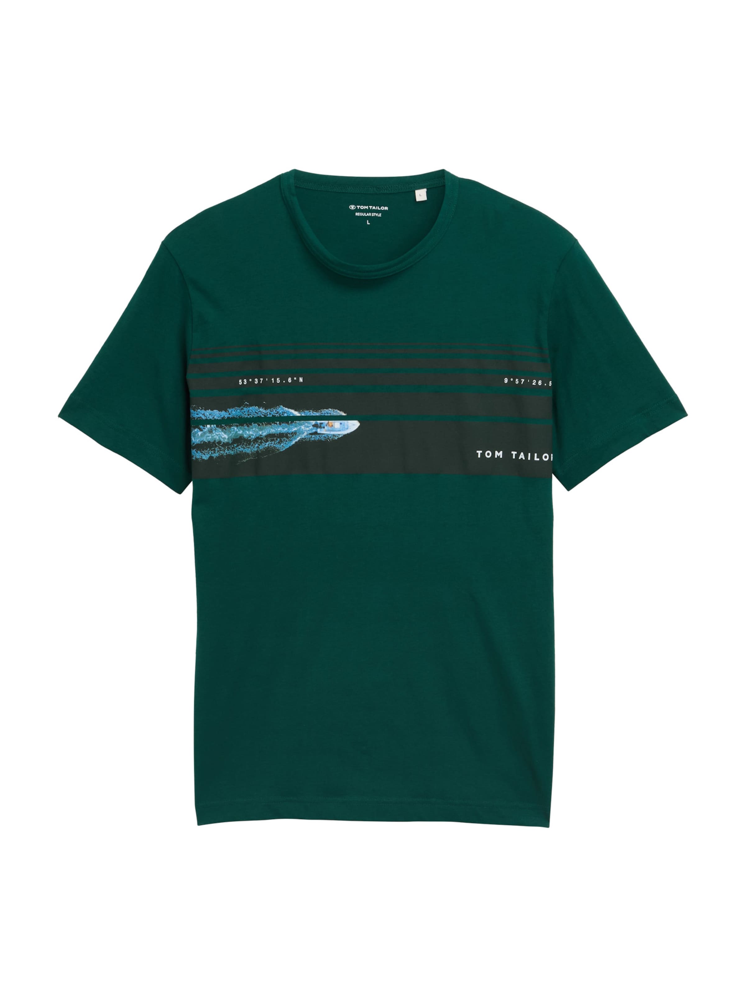 TOM TAILOR Футболка в Зеленый: спереди